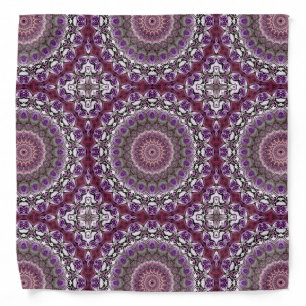 Amethyst Pink Kaleidoscope Mandala Pattern Bandana