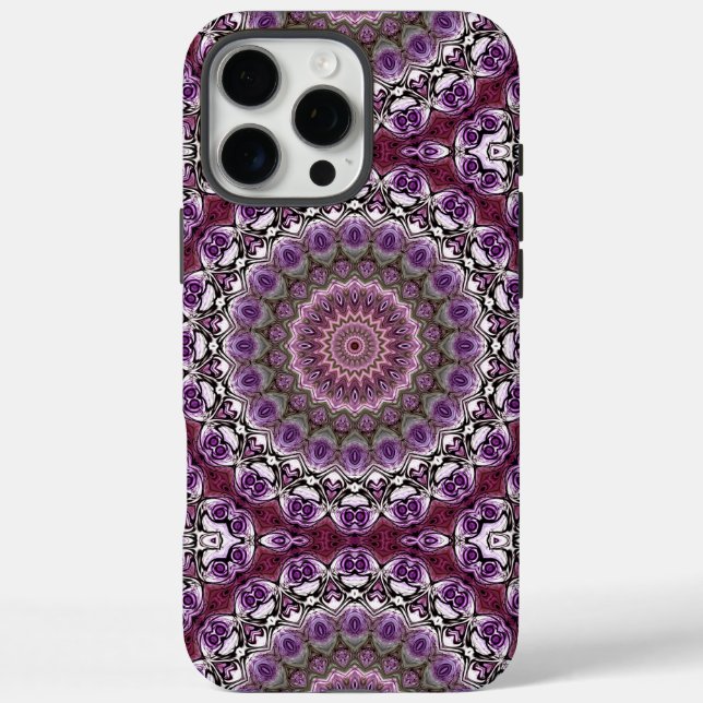 Amethyst Pink Kaleidoscope Mandala Pattern Case-Mate iPhone Case (Back)