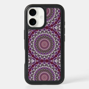 Amethyst Pink Kaleidoscope Mandala Pattern iPhone 16 Case