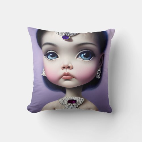 Amethyst Princess Throw Pillow