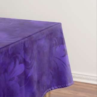 Amethyst Purple Abstract Feather Pattern Tablecloth