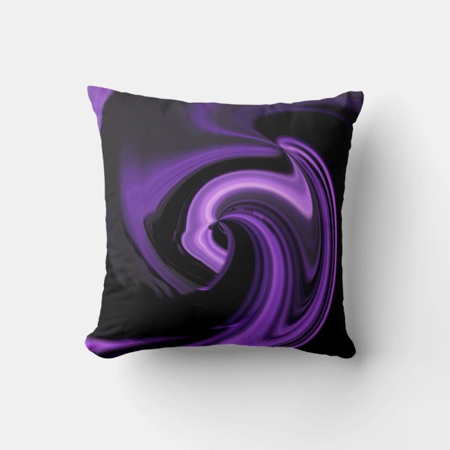 Amethyst Purple Abstract Heart Throw Pillow (Front)