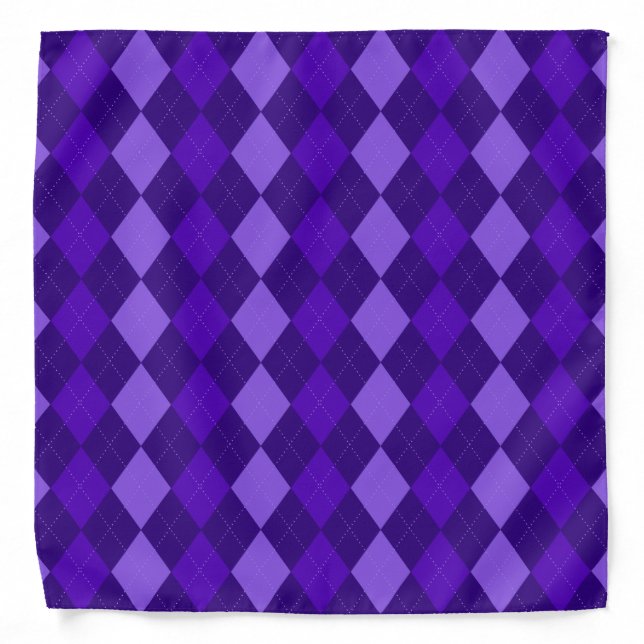 Amethyst Purple Argyle Bandana (Front)