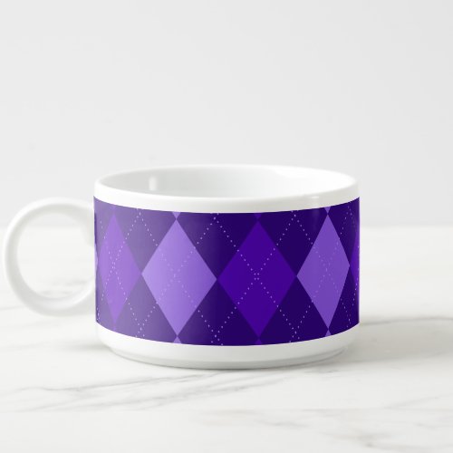 Amethyst Purple Argyle Bowl