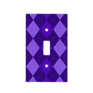 Amethyst Purple Argyle Light Switch Cover