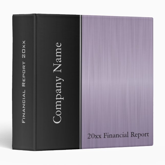 Amethyst Purple Brush Steel Company Style Binder (Front/Spine)