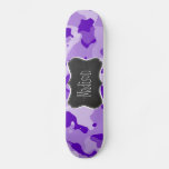 Amethyst Purple Camo; Camouflage; Chalkboard Skateboard Deck at Zazzle