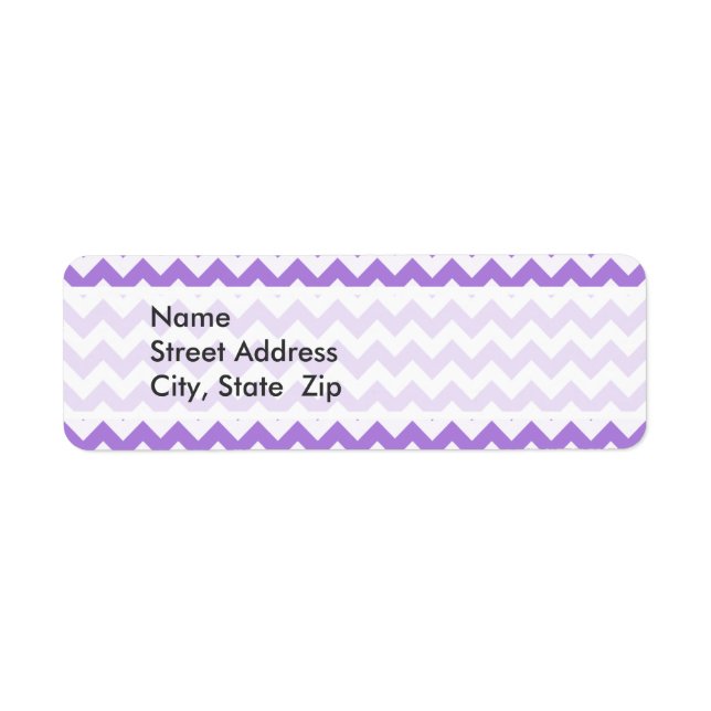 Amethyst Purple Chevron Label (Front)