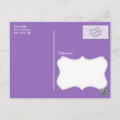Amethyst Purple Chevron Postcard (Back)