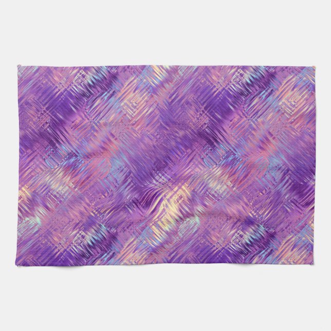 Amethyst Purple Crystal Gel Texture Towel (Horizontal)