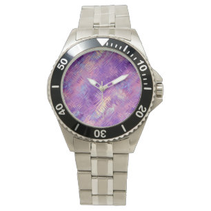 Amethyst Purple Crystal Gel Texture Watch