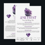 Amethyst Purple Crystal Metaphysical Propteries Invitation<br><div class="desc">Fill out with your info.</div>