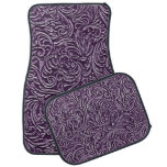 Amethyst Purple Floral Tin Tile Look Rustic 1 Car Floor Mat at Zazzle