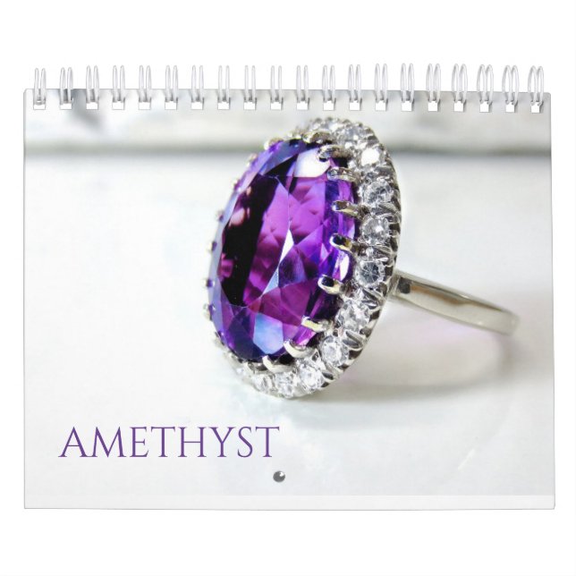 Amethyst Purple Gemstone Crystal Aesthetic jewelry Calendar (Cover)
