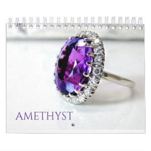 Amethyst Purple Gemstone Crystal Aesthetic jewelry Calendar