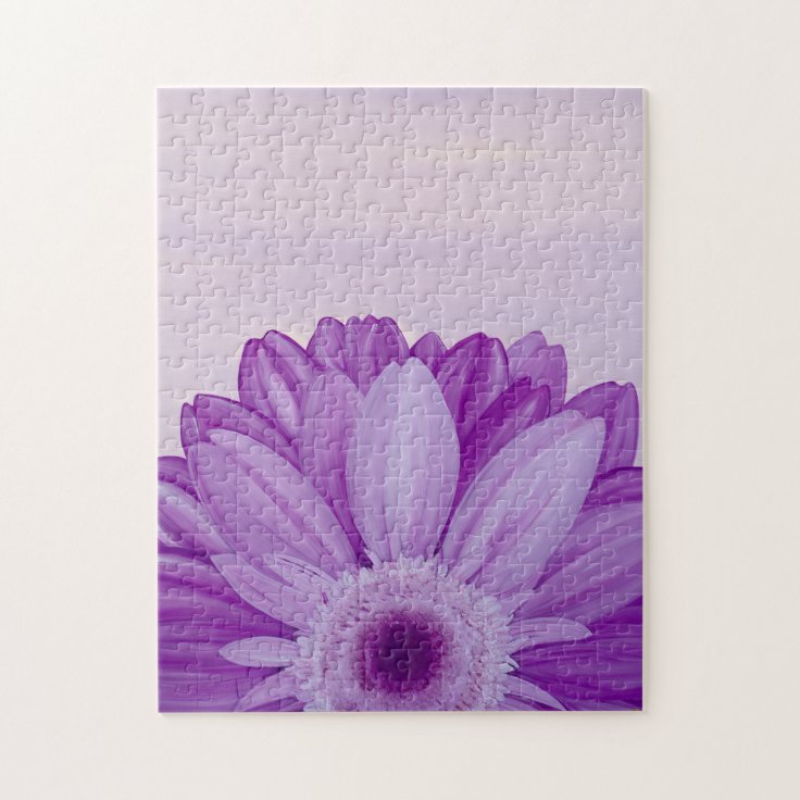 Amethyst Purple Gerbera Daisy Flower Jigsaw Puzzle Zazzle