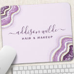 Amethyst Purple Glitter Agate Geode Luxe Chic Mouse Pad<br><div class="desc">Amethyst Purple Glitter Agate Geode Luxe Chic Mouse Pad. Perfect for makeup artists,  hair stylists,  cosmetologists,  and more!</div>