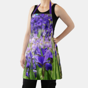 Amethyst Purple Irises Garden Apron