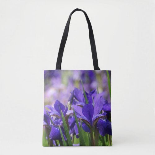 Amethyst Purple Irises Tote Bag