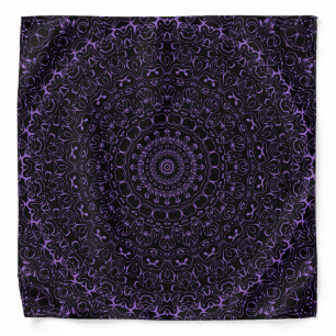 Amethyst Purple Mandala with Intricate Symmetry Bandana