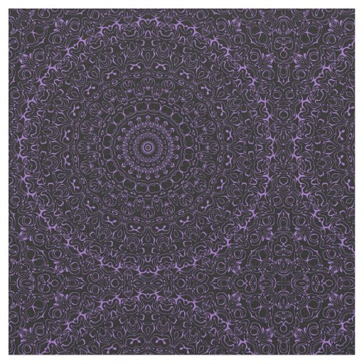 Amethyst Purple Mandala with Intricate Symmetry Fabric