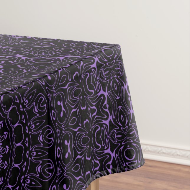 Amethyst Purple Mandala with Intricate Symmetry Tablecloth (In Situ)