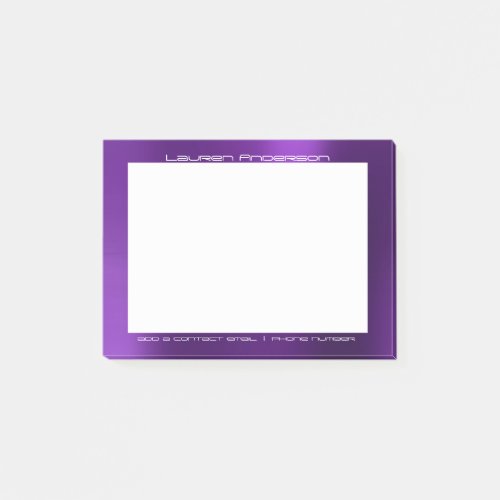 Amethyst Purple Plum Office Custom Personalized Post_it Notes
