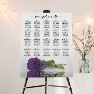 Amethyst Purple Rose 20 Table Chic Seating Chart Foam Board