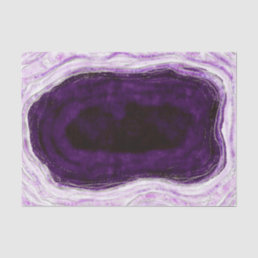 Amethyst Purple & Silver Geode Agate Rock Wedding Tissue Paper