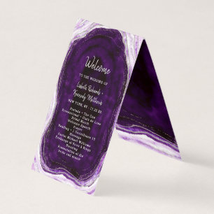 Amethyst Purple & Silver Wedding Ceremony Program