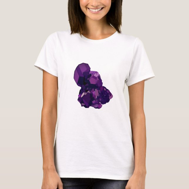 Amethyst Purple Stone Art Basic T-Shirt (Front)