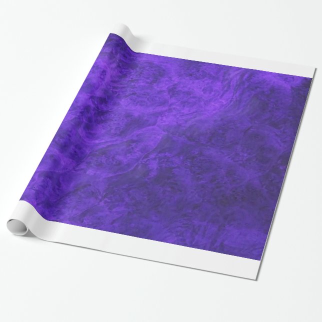 Amethyst Purple Velvet Wrapping Paper (Unrolled)