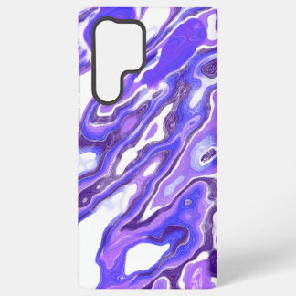 Amethyst Purple Violet Colorful Abstract Marble Te Samsung Galaxy S22 Ultra Case