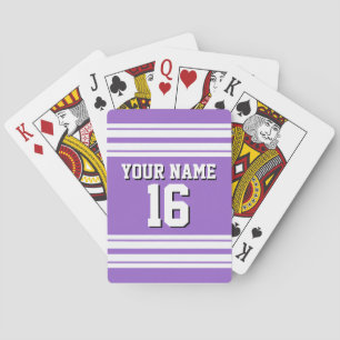 Amethyst Purple Wht Team Jersey Custom Number Name Poker Cards