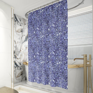 Amethyst Quartz Crystal Pattern Shower Curtain