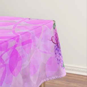 Amethyst Raspberry Floral Wedding Tablecloth