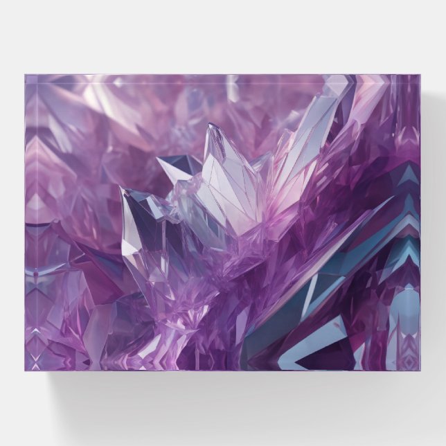 Amethyst Raw Healing Crystals Paperweight (Front)