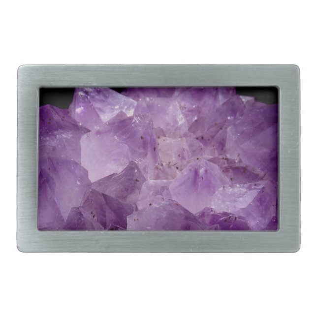Amethyst Raw Stones  Belt Buckle (Front)
