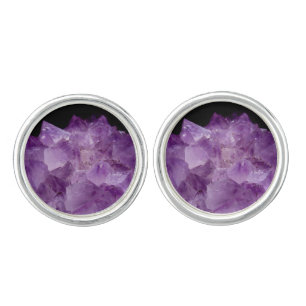 Amethyst Raw Stones  Cufflinks