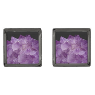 Amethyst Raw Stones  Cufflinks