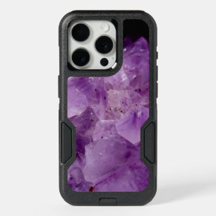 Amethyst Raw Stones iPhone 15 Pro Case