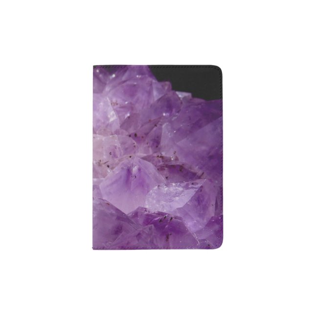 Amethyst Raw Stones  Passport Holder (Front)