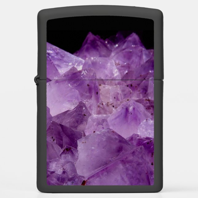 Amethyst Raw Stones  Zippo Lighter (Front)