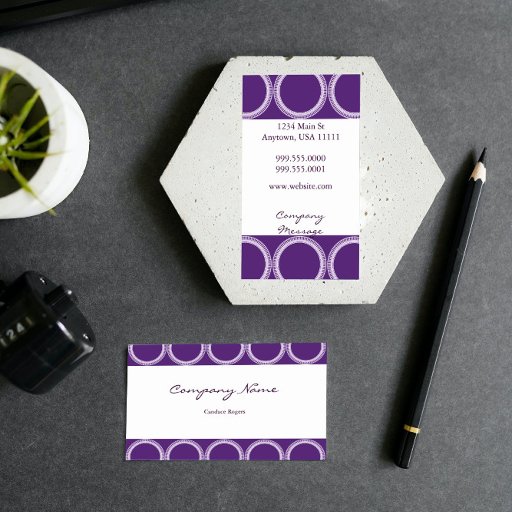 Customizable Amethyst Rivets Business Card