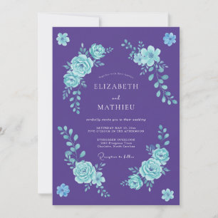 Amethyst Romantic Floral Wedding Invitation