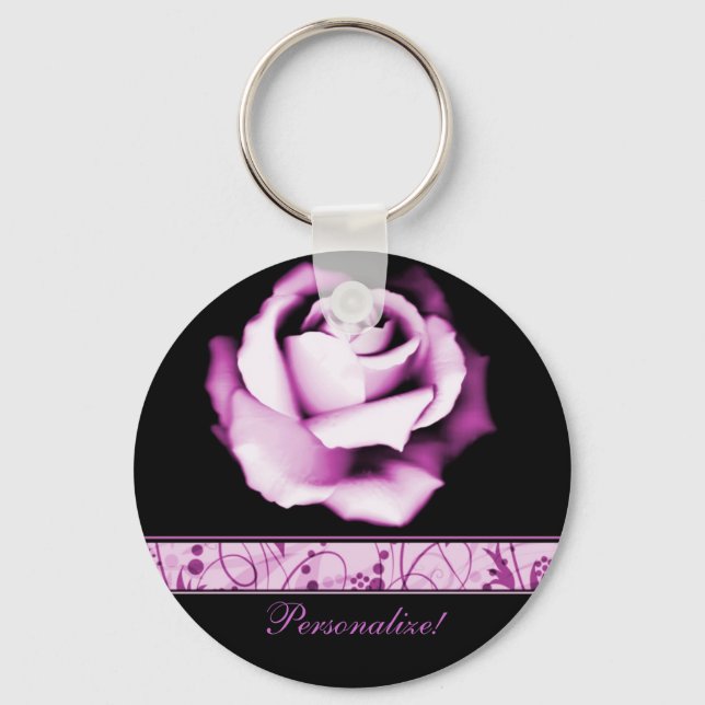 Amethyst Rose Keychain (Front)