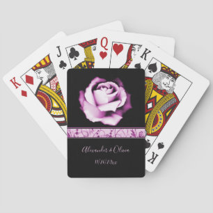 Amethyst Rose Wedding Favor Playing Cards