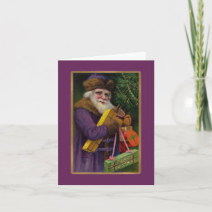 Amethyst Santa Note Card