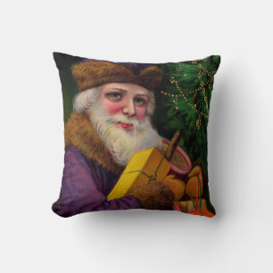 Amethyst Santa Throw Pillow