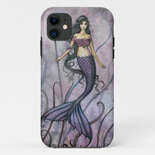 Amethyst Sea Fantasy Mermaid Art iPhone 11 Case